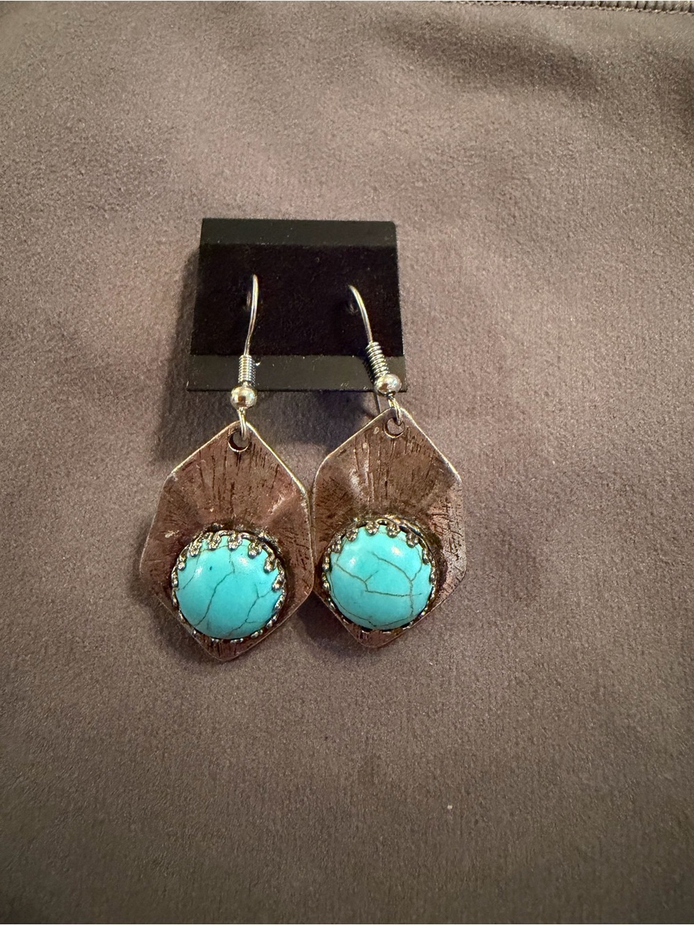 Turquoise Stone Drop Earrings - Turquoise Blue Women Jewelry